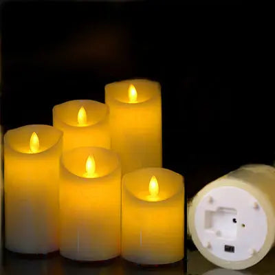 Luma Flameless Candles – Real Wax LED Rechargeable Candles (3pcs Set) - Nuriyya Bridal Accessories LLC