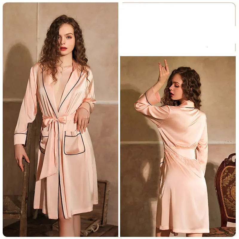 Luxurious Satin Nightgown Bathrobe – Chic, Sexy & Effortless Comfort - Nuriyya Bridal Accessories LLC