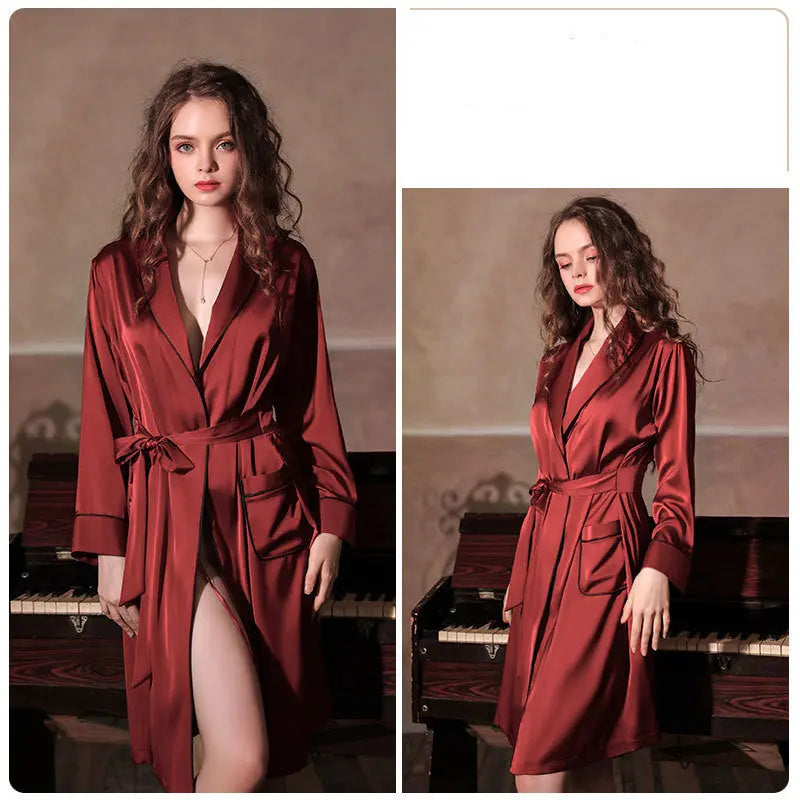 Luxurious Satin Nightgown Bathrobe – Chic, Sexy & Effortless Comfort - Nuriyya Bridal Accessories LLC