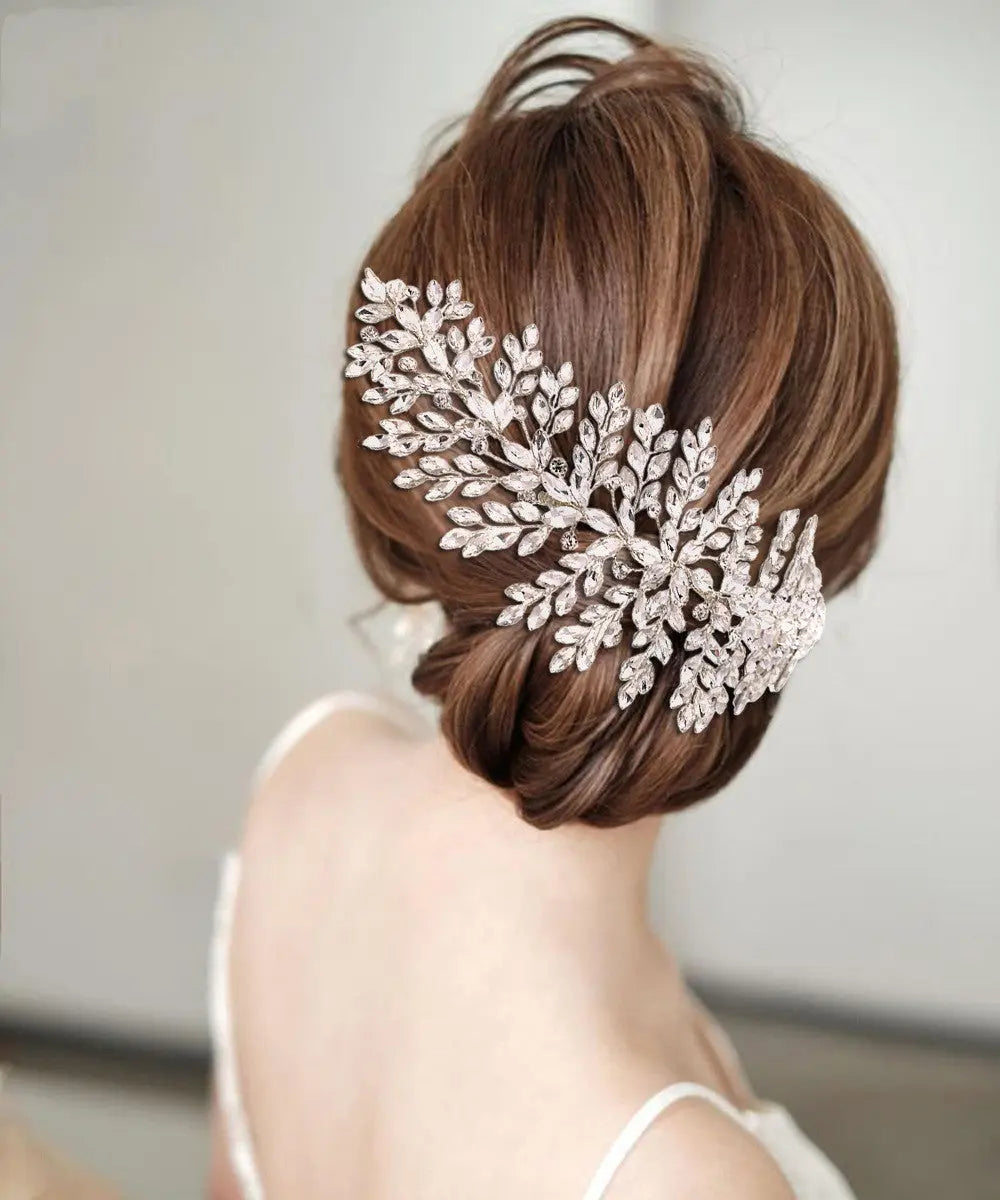 Luxury Rhinestone Bridal Hair Comb & Headband – Elegant European & American Style - Nuriyya Bridal Accessories LLC