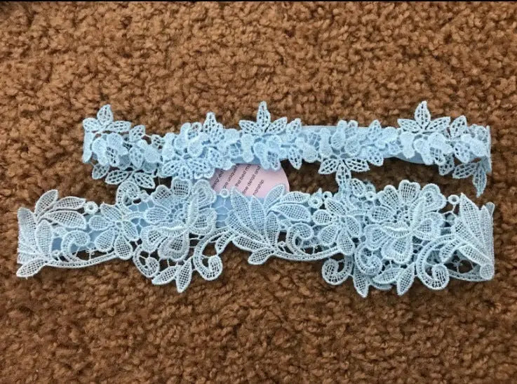 Elegant Light Blue Bridal Garter – Perfect for Weddings - Nuriyya Bridal Accessories LLC