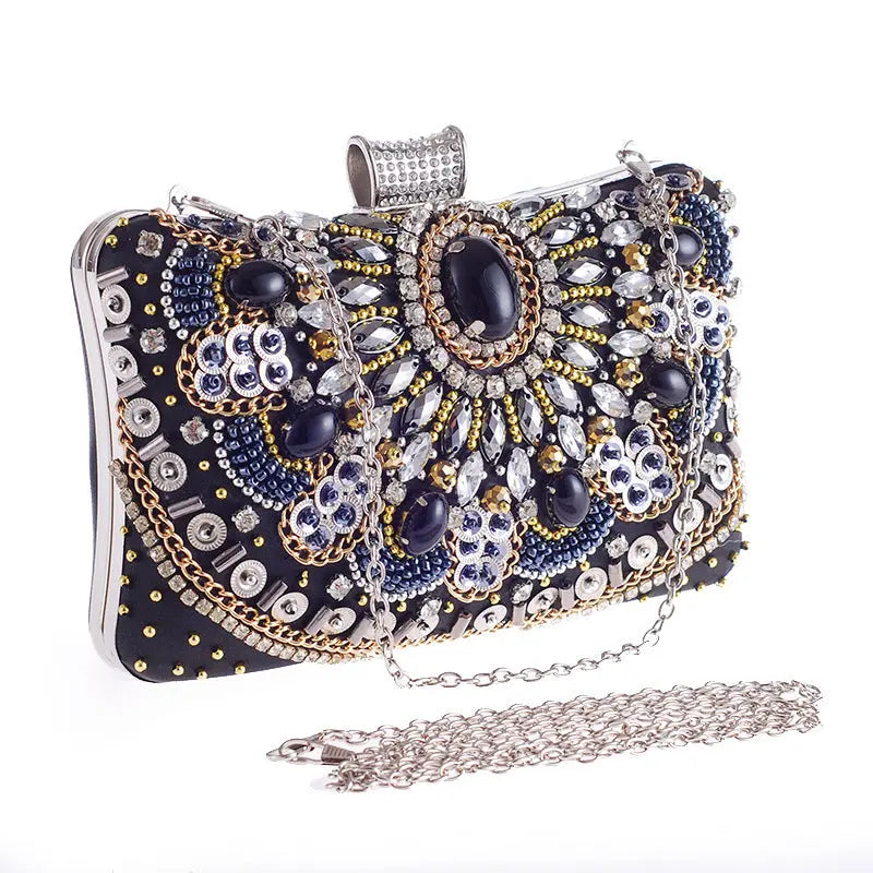 Elegant Hand-Made Beaded Clutch for Women – European & American Style Evening Bag - Nuriyya Bridal Accessories LLC