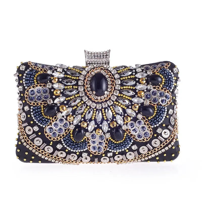 Elegant Hand-Made Beaded Clutch for Women – European & American Style Evening Bag - Nuriyya Bridal Accessories LLC