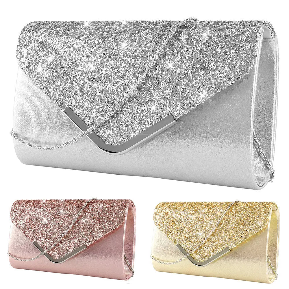 Elegant Satin Envelope Bridal Clutches for Weddings & Evenings - Nuriyya Bridal Accessories LLC