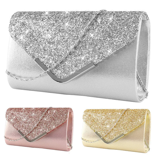 Elegant Satin Envelope Bridal Clutches for Weddings & Evenings - Nuriyya Bridal Accessories LLC