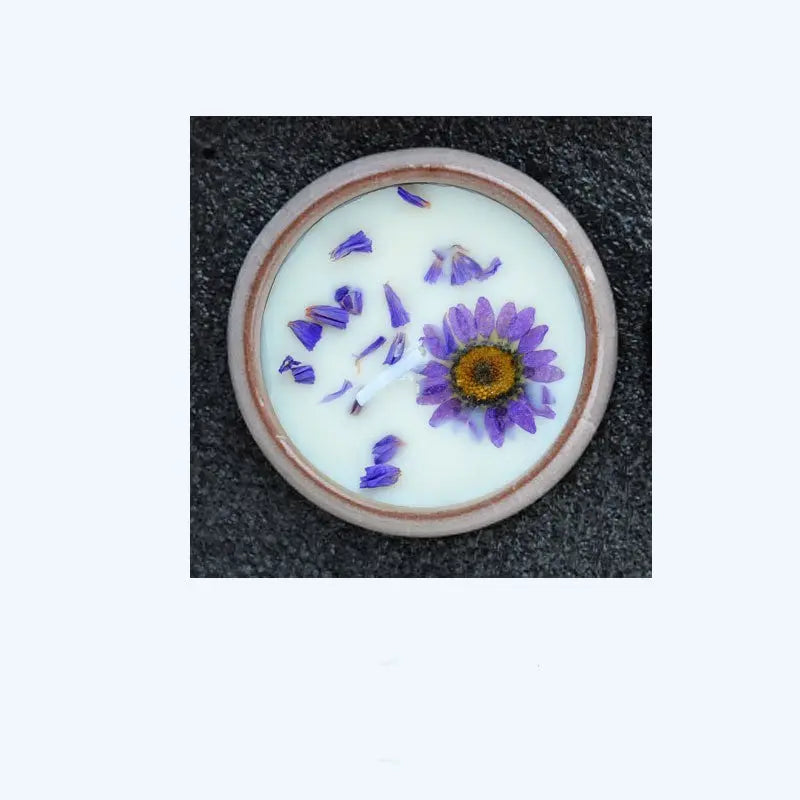 Elegant Ceramic Cup Candle with Dried Flowers & Fragrance - Nuriyya Bridal Accessories LLC