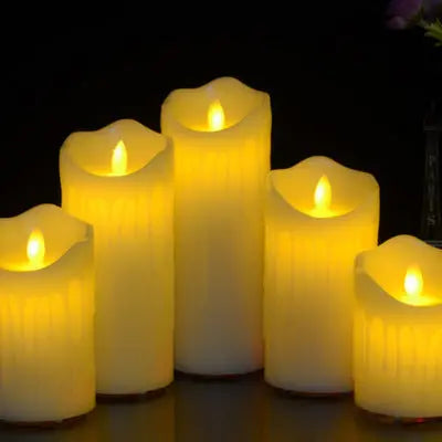 Luma Flameless Candles – Real Wax LED Rechargeable Candles (3pcs Set) - Nuriyya Bridal Accessories LLC