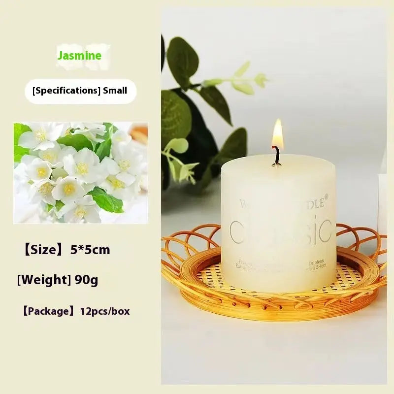 Elegant Cylindrical Aromatherapy Candles – Red Rose, Lavender, Lemon & More - Nuriyya Bridal Accessories LLC