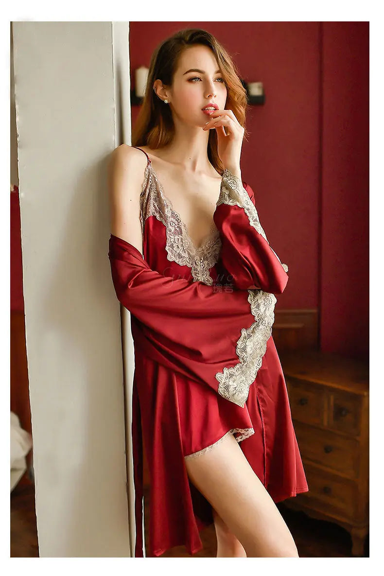 Sexy Lady Temptation Nightgown – Elegant Polyester Sleepwear (No Sling) - Nuriyya Bridal Accessories LLC