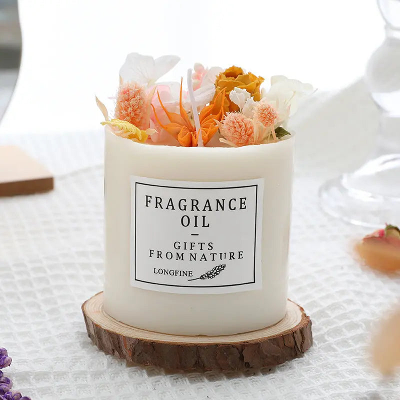 Elegant Dried Flowers Aromatherapy Candles – Gift-Ready and Decor-friendly - Nuriyya Bridal Accessories LLC