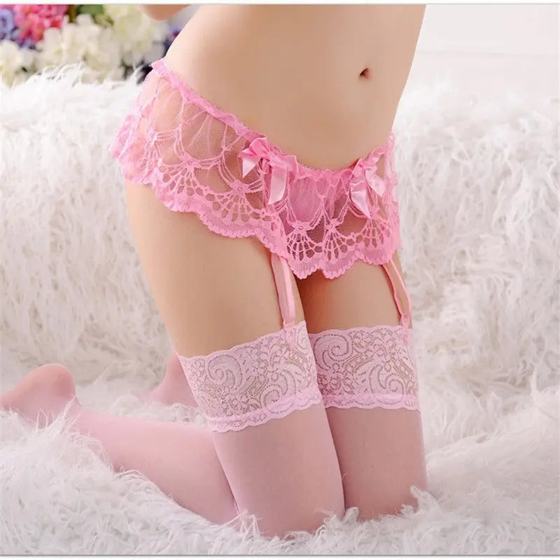 Sexy Lace Garter Set – Playful Three-Point Style for Women - Nuriyya Bridal Accessories LLC