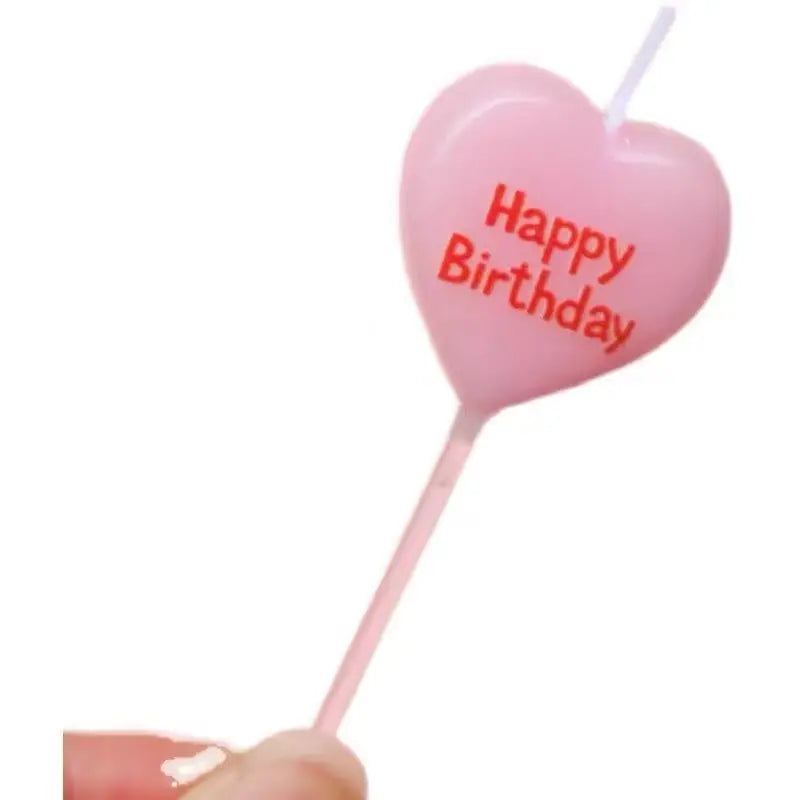 Romantic Heart-Shaped Birthday Cake Candles – Love-Inspired Celebration Set - Nuriyya Bridal Accessories LLC