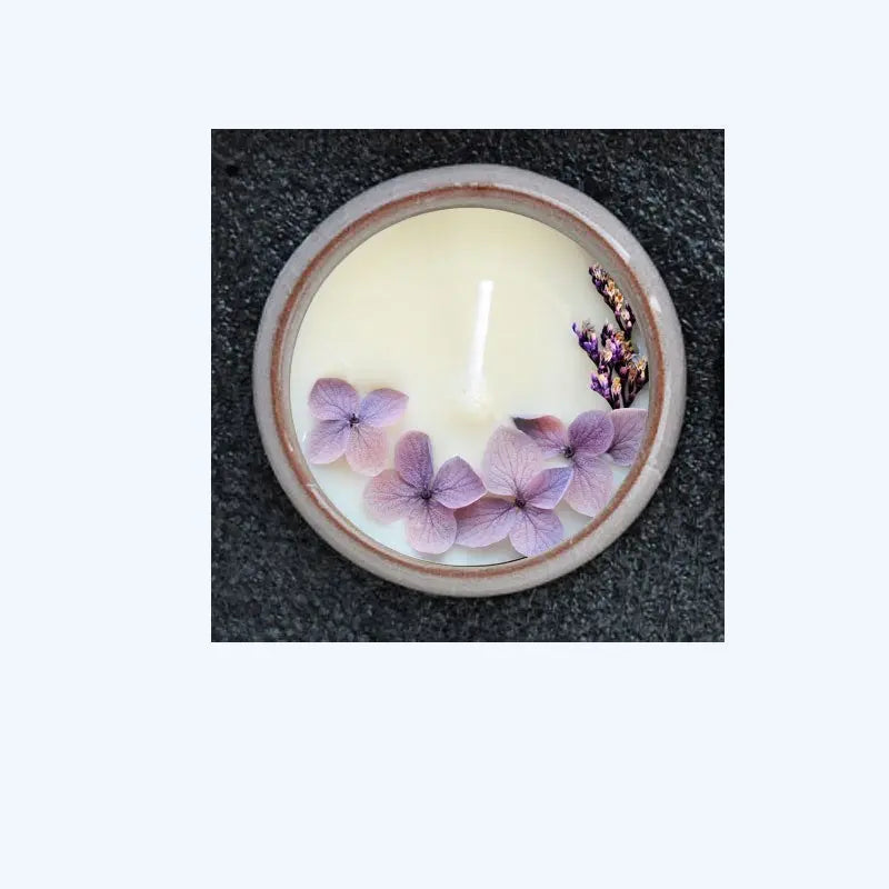 Elegant Ceramic Cup Candle with Dried Flowers & Fragrance - Nuriyya Bridal Accessories LLC