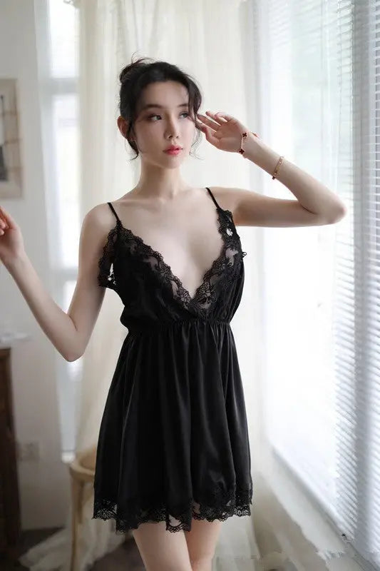 Sexy Women’s Nightgown Pajamas - Soft Rabbit Hair Lingerie for Comfort & Style - Nuriyya Bridal Accessories LLC