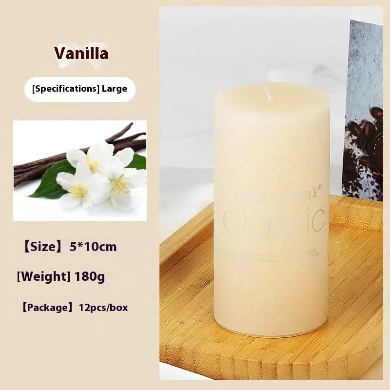 Elegant Cylindrical Aromatherapy Candles – Red Rose, Lavender, Lemon & More - Nuriyya Bridal Accessories LLC