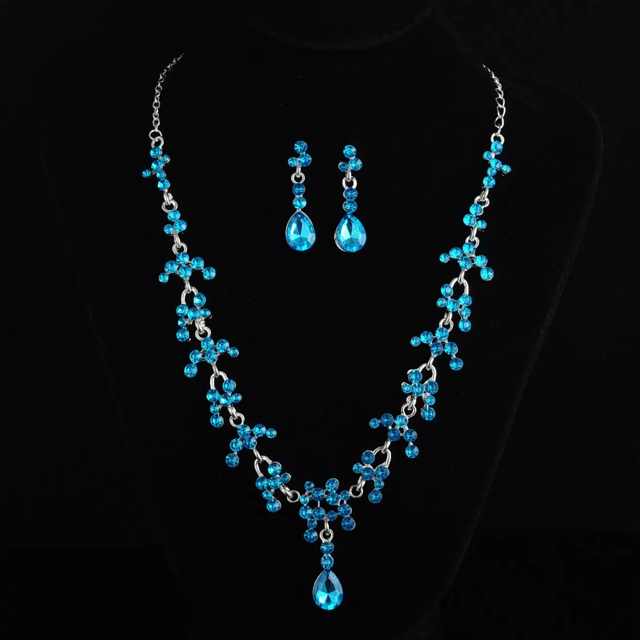 Elegant Bridal Jewelry Set – Necklace & Earrings for Wedding Dresses - Nuriyya Bridal Accessories LLC