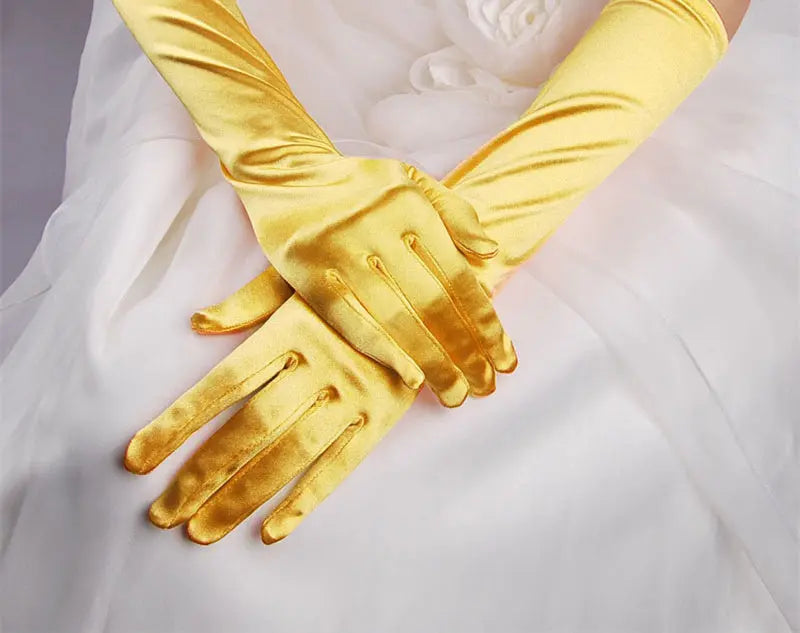 Elegant Monochrome Bridal Gloves for Weddings and Banquets - Nuriyya Bridal Accessories LLC