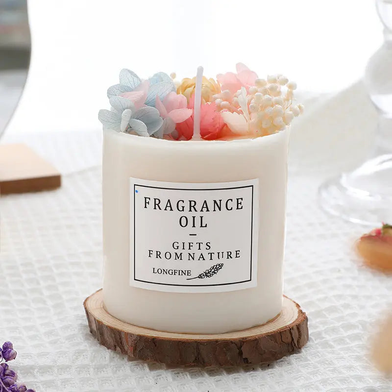 Elegant Dried Flowers Aromatherapy Candles – Gift-Ready and Decor-friendly - Nuriyya Bridal Accessories LLC