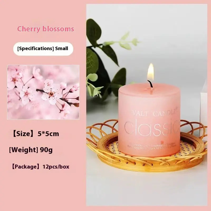 Elegant Cylindrical Aromatherapy Candles – Red Rose, Lavender, Lemon & More - Nuriyya Bridal Accessories LLC