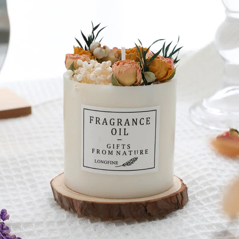 Elegant Dried Flowers Aromatherapy Candles – Gift-Ready and Decor-friendly - Nuriyya Bridal Accessories LLC