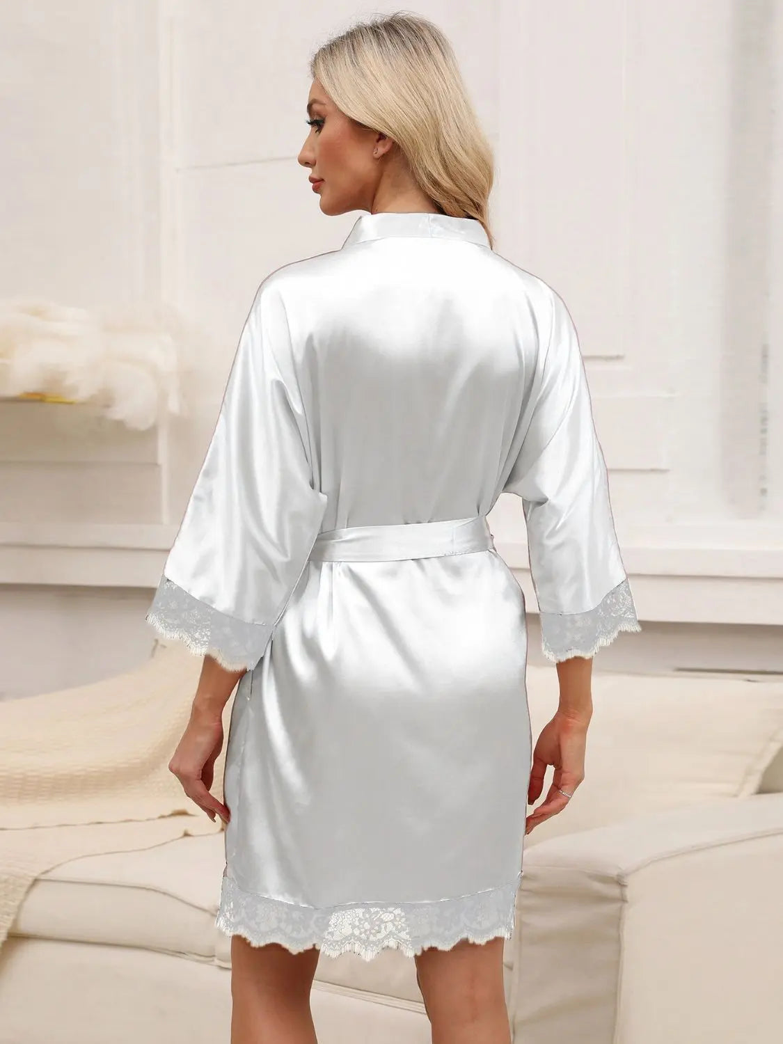 Three-Quarter Sleeve Nightgown | Elegant and Comfortable Sleepwear - Nuriyya Bridal Accessories LLC