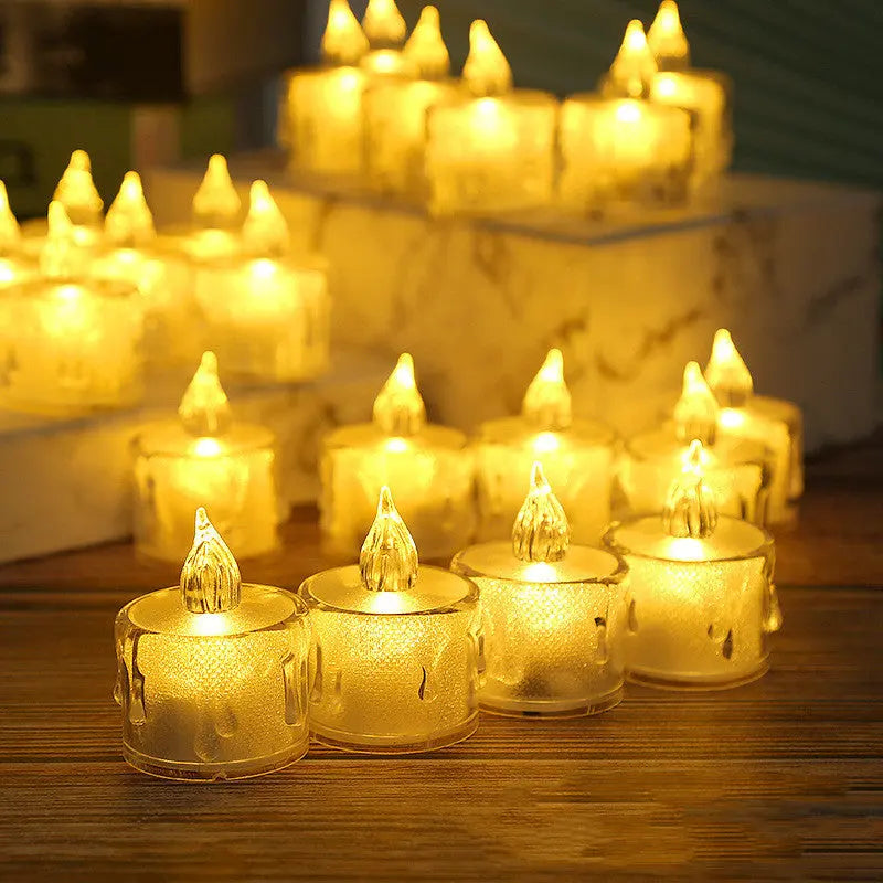 Magical LED Tea Wax Candles – Warm White Glow for Cozy Home & Event Decor - Nuriyya Bridal Accessories LLC