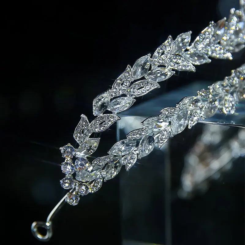 Crystal Crown Bridal Headdress – Elegant Wedding Hair Accessory - Nuriyya Bridal Accessories LLC