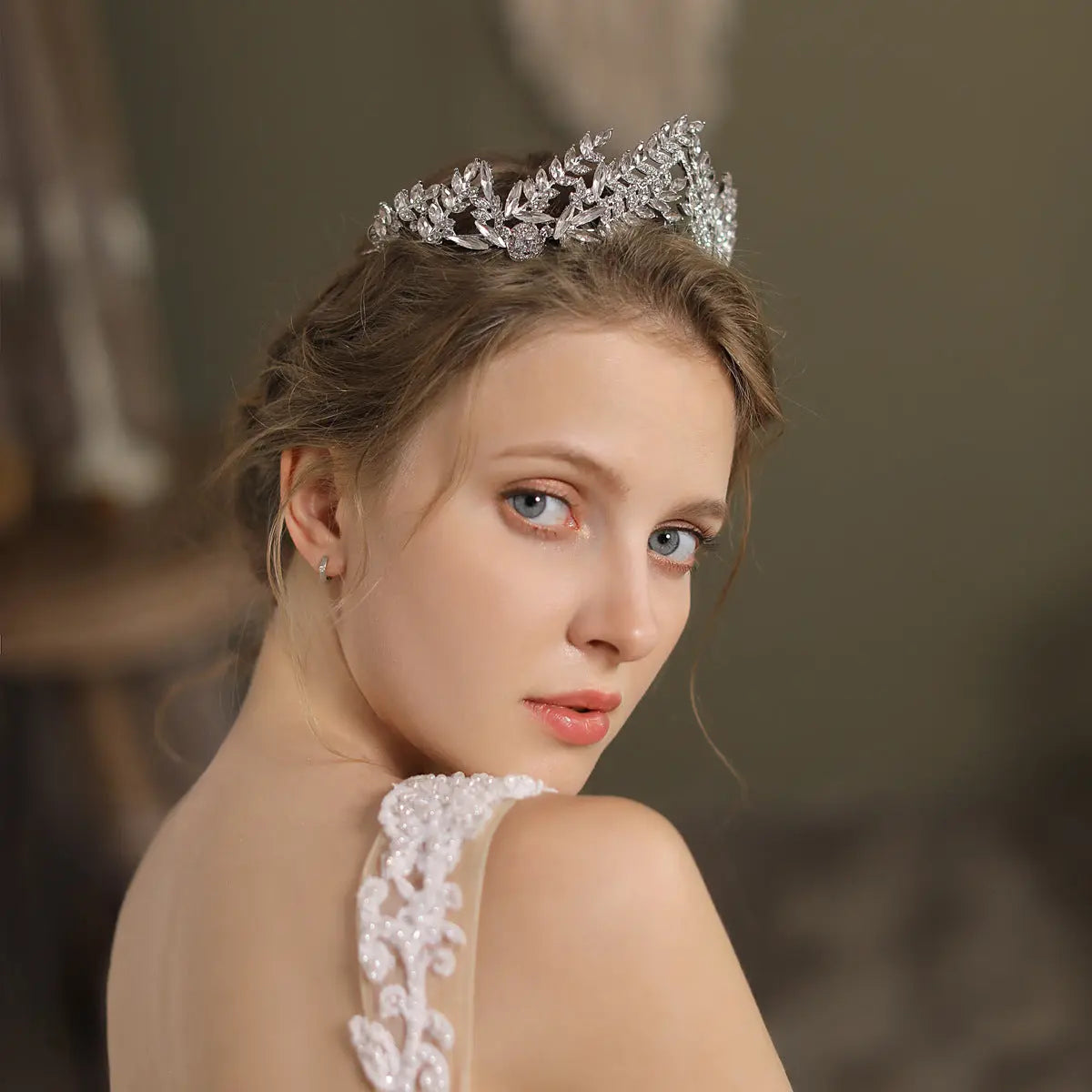 Elegant Silver Alloy Rhinestone Bridal Crown | Dazzling Wedding Headpiece - Nuriyya Bridal Accessories LLC