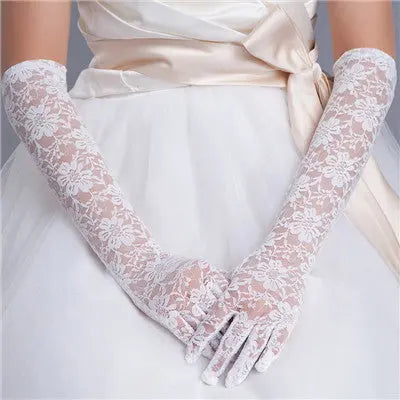 Elegant Lace Bridal Gloves for Weddings and Special Occasions - Nuriyya Bridal Accessories LLC