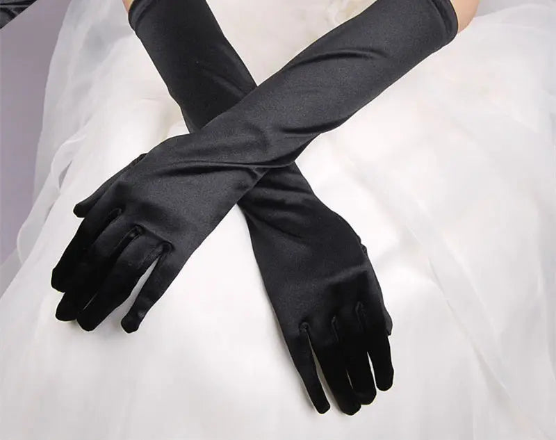 Elegant Monochrome Bridal Gloves for Weddings and Banquets - Nuriyya Bridal Accessories LLC