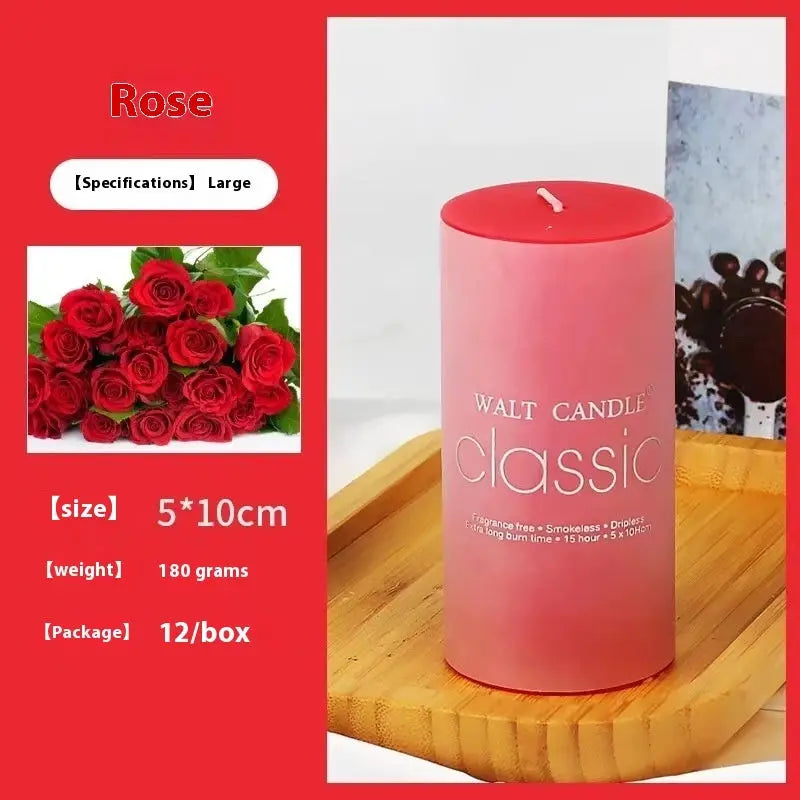 Elegant Cylindrical Aromatherapy Candles – Red Rose, Lavender, Lemon & More - Nuriyya Bridal Accessories LLC