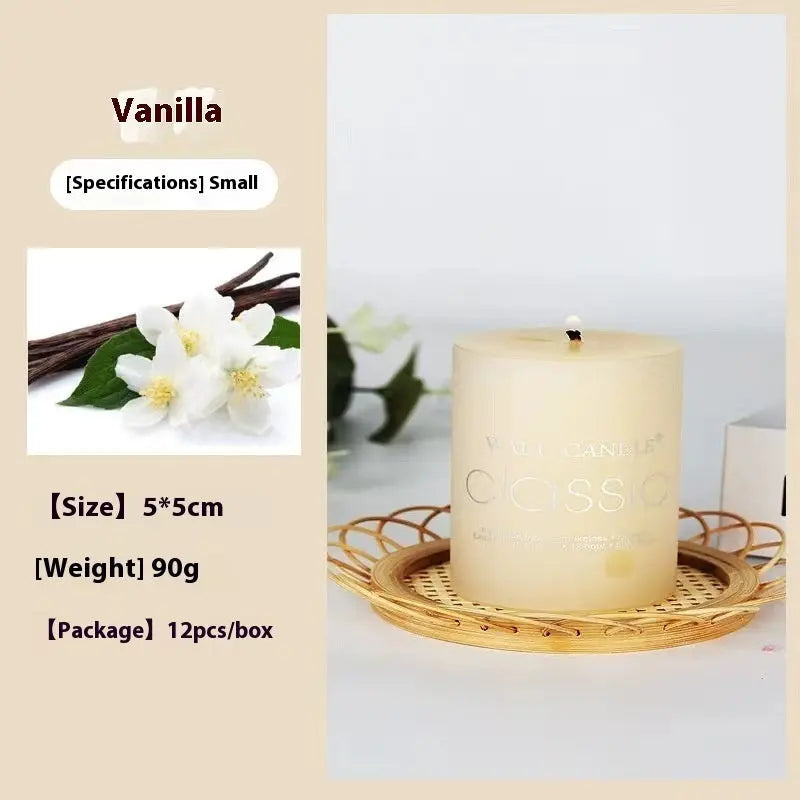 Elegant Cylindrical Aromatherapy Candles – Red Rose, Lavender, Lemon & More - Nuriyya Bridal Accessories LLC