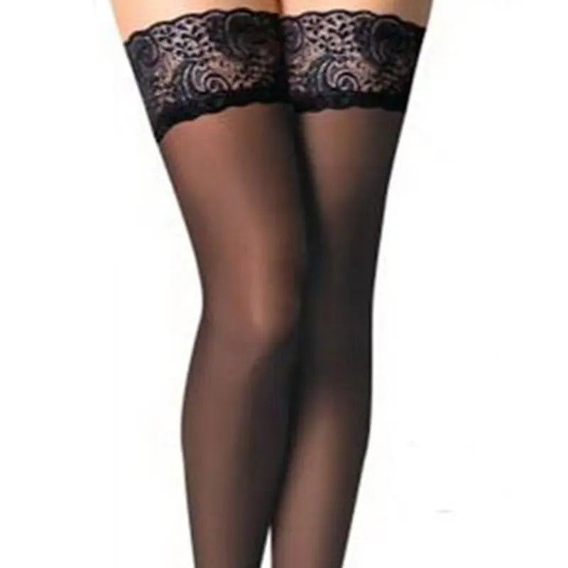 Lace Mesh Black Stockings with Garter – Comfortable, Stylish, and Sexy - Nuriyya Bridal Accessories LLC