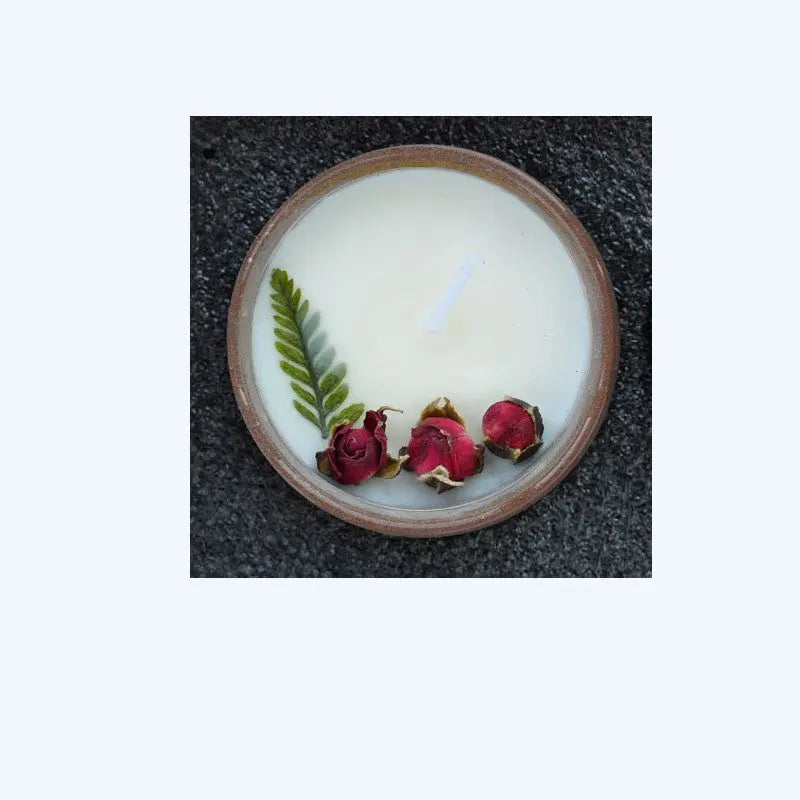 Elegant Ceramic Cup Candle with Dried Flowers & Fragrance - Nuriyya Bridal Accessories LLC