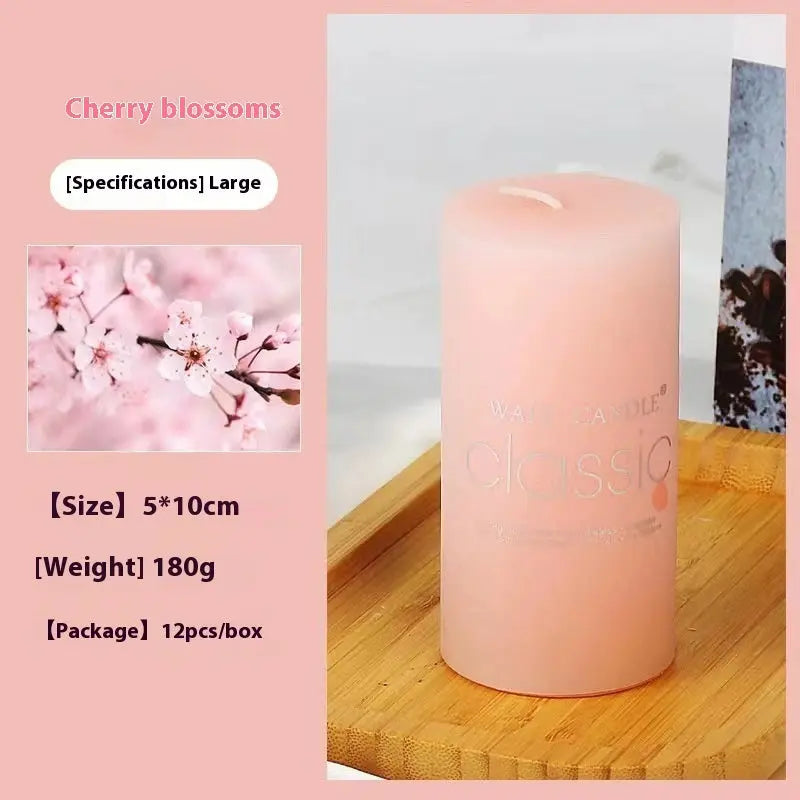 Elegant Cylindrical Aromatherapy Candles – Red Rose, Lavender, Lemon & More - Nuriyya Bridal Accessories LLC