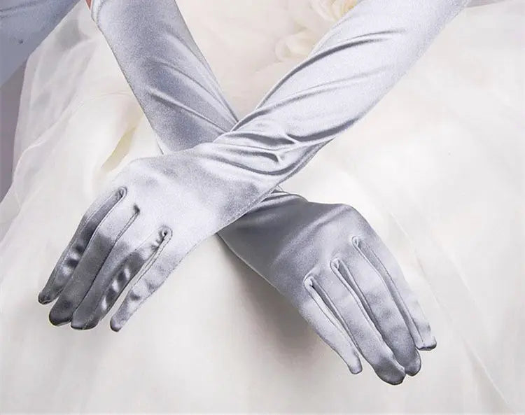 Elegant Monochrome Bridal Gloves for Weddings and Banquets - Nuriyya Bridal Accessories LLC