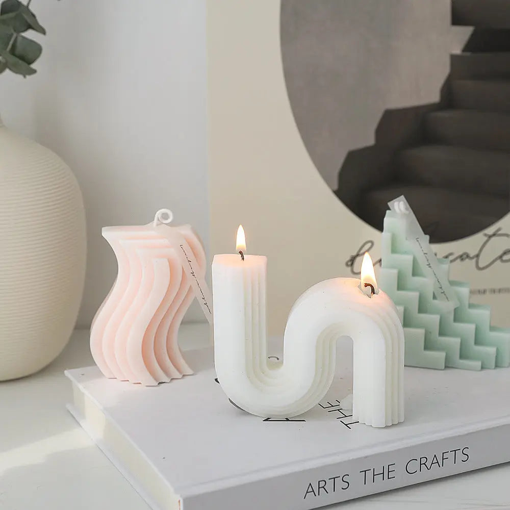 Geometric Soy Scented Candles – Nordic Style Home Decor & Gift Candles - Nuriyya Bridal Accessories LLC