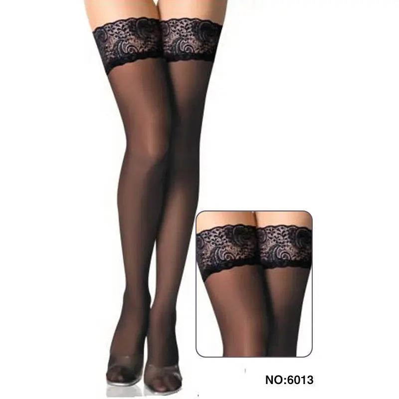 Lace Mesh Black Stockings with Garter – Comfortable, Stylish, and Sexy - Nuriyya Bridal Accessories LLC