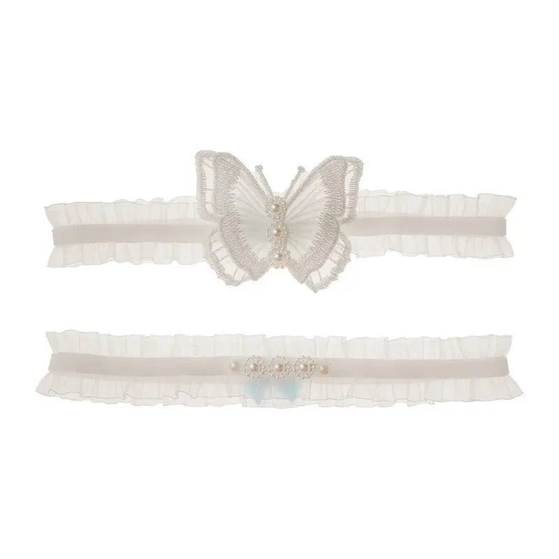 Sexy Embroidered Butterfly Lace Bridal Garter Belt - Nuriyya Bridal Accessories LLC