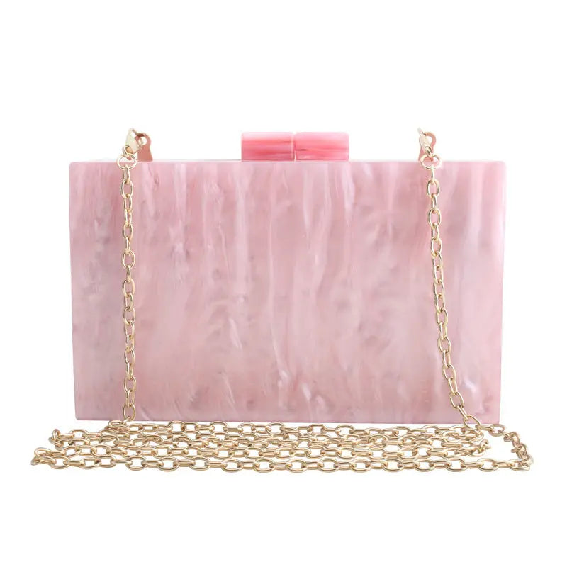 Luxury Acrylic Handbag with Marble Pattern – Small & Stylish Women's Bag - Nuriyya Bridal Accessories LLC