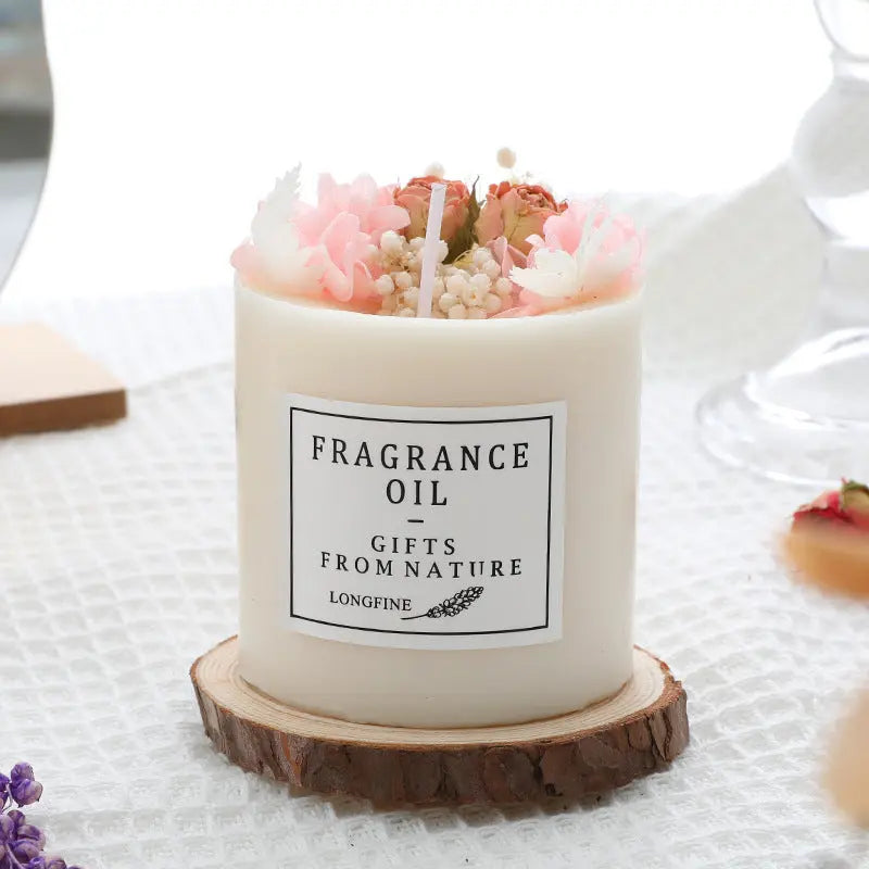 Elegant Dried Flowers Aromatherapy Candles – Gift-Ready and Decor-friendly - Nuriyya Bridal Accessories LLC