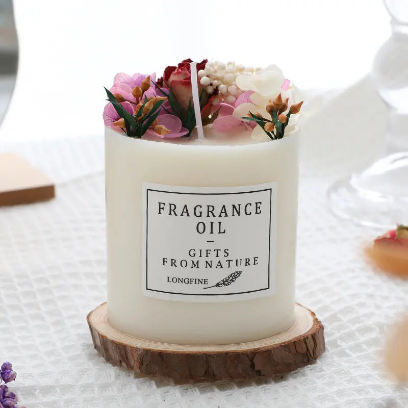 Elegant Dried Flowers Aromatherapy Candles – Gift-Ready and Decor-friendly - Nuriyya Bridal Accessories LLC